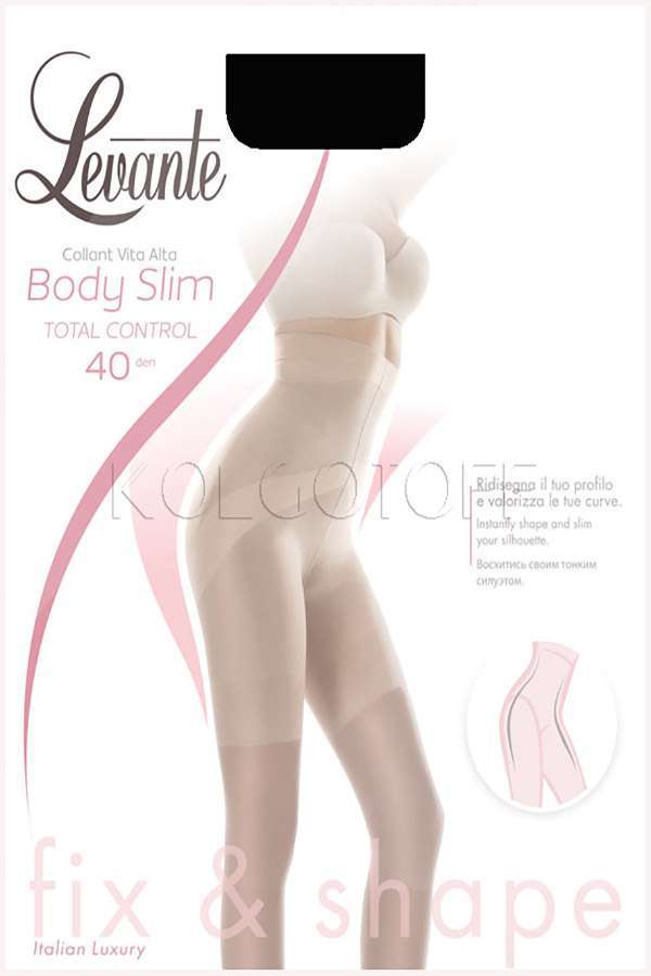 Колготки жіночі коригувальні з високою талією Levante Body Slim 40 Total Control